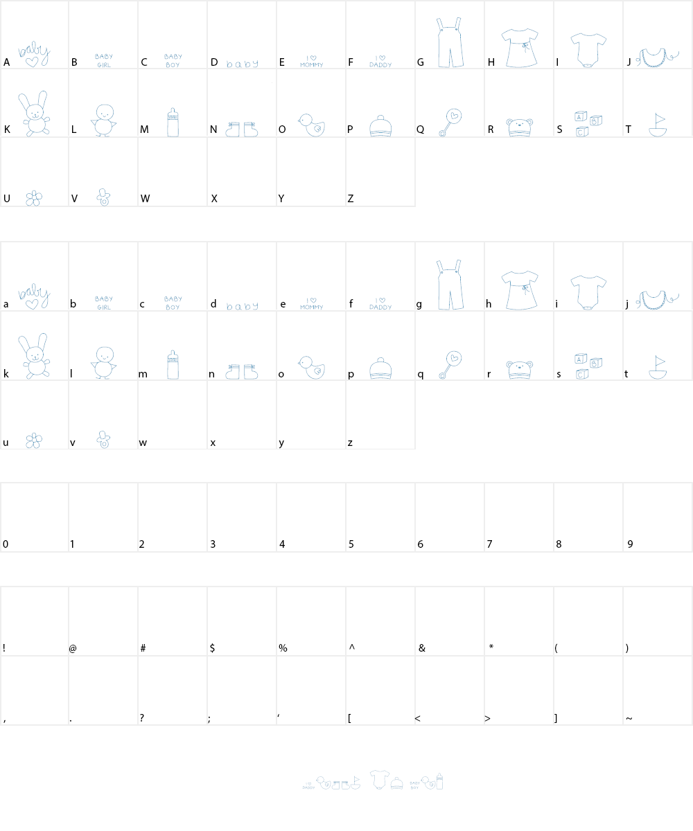 MTF Itty Bitty Baby Font Character